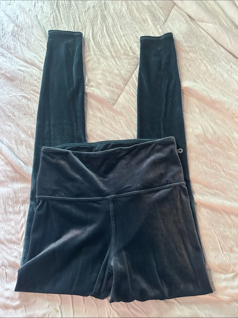 ALO Yoga Women’s Blue Velvet High-Waist Leggings Small